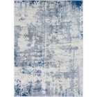 Livabliss Victoire Abstract Modern Marble Dark Blue Area Rug (130 x 180 cm)