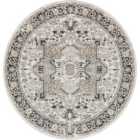 Livabliss Liana Round Machine Washable Oriental Boho Beige Area Rug (200 x 200 cm)