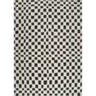 Livabliss Irina Scandi Modern High Pile Black Checkered Area Rug (160 x 213 cm)