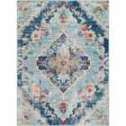 Livabliss Romy Vintage Oriental Boho Blue Area Rug (100 x 153 cm)