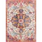 Livabliss Lou Vintage Oriental Boho Neon Pink Area Rug (160 x 220 cm)