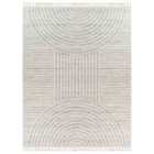 Livabliss Matilda Scandi Modern High Pile Ivory/Grey Area Rug (160 x 213 cm)