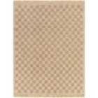 Livabliss Tori In- & Outdoor Cottage Jute-Look Light Brown Checkered Area Rug (120 x 170 cm)