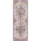 Livabliss Lou Vintage Oriental Boho Orange/Dark Blue Area Rug (80 x 220 cm)