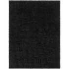 Livabliss Claire Shaggy Solid Color Plush Pile Black Area Rug (160 x 213 cm)