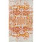 Livabliss Juliette Vintage Oriental Boho Orange/White Area Rug (80 x 150 cm)