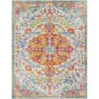 Livabliss Lou Vintage Oriental Boho Saffron/Teal Area Rug (200 x 275 cm)