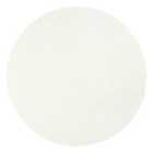 Livabliss Claire Round Shaggy Solid Color Plush Pile Off-White Area Rug (120 x 120 cm)