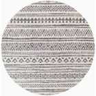 Livabliss Titi Round In- & Outdoor Geometric Black Area Rug (160 x 160 cm)