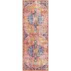 Livabliss Lou Vintage Oriental Boho Orange/Dark Blue Area Rug (80 x 220 cm)