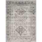 Livabliss Neelam Vintage Oriental Boho Light Grey/White/Charcoal Area Rug (200 x 275 cm)