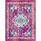 Livabliss Adity Vintage Oriental Boho Bright Pink Area Rug (160 x 220 cm)