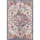 Livabliss Lou Vintage Oriental Boho Orange/Dark Blue Area Rug (60 x 90 cm)