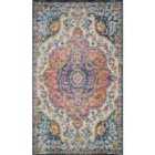 Livabliss Julia Vintage Oriental Boho Pink/Saffron Area Rug (80 x 150 cm)