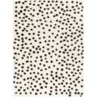 Livabliss Hekuba Shaggy Modern Plush Pile Black/Ivory Polka Dot Area Rug (160 x 213 cm)