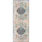 Livabliss Chinu Vintage Oriental Boho Sky Blue/Saffron Runner Rug (80 x 220 cm)