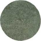 Livabliss Soso Round Shaggy Solid Color Plush Pile Green Area Rug (160 x 160 cm)
