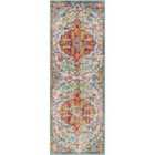Livabliss Lou Vintage Oriental Boho Saffron/Teal Runner Rug (80 x 220 cm)