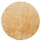 Livabliss Claire Shaggy Solid Color Plush Pile Mustard Area Rug (160 x 160 cm)