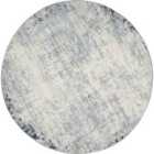 Livabliss Alix Abstract Modern Marble Dark Blue Area Rug (200 x 200 cm)