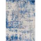 Livabliss Victoire Abstract Modern Marble Sky Blue Area Rug (160 x 220 cm)