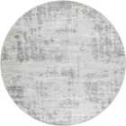 Livabliss Victoire Round Abstract Modern Marble Grey/Ivory Area Rug (160 x 160 cm)