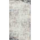 Livabliss Alix Abstract Modern Marble Blue/Ivory Area Rug (80 x 150 cm)