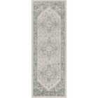 Livabliss Farah Vintage Oriental Boho Grey/White Runner Rug (80 x 220 cm)