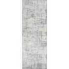 Livabliss Victoire Abstract Modern Marble Grey/Ivory Runner Rug (80 x 220 cm)