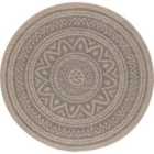 Livabliss Nova Round In- & Outdoor Cottage Jute-Look Beige/Light Grey Area Rug (160 x 160 cm)