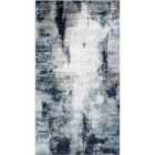 Livabliss Giulia Abstract Modern Marble Aqua/Navy Area Rug (80 x 150 cm)