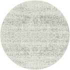 Livabliss Juliette Round Vintage Oriental Boho Grey/White Area Rug (160 x 160 cm)