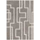 Livabliss Scartlett Shaggy Modern Plush Pile Dark Grey Area Rug (160 x 213 cm)