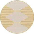 Livabliss Dolly Round In- & Outdoor Global Saffron/Grey Area Rug (160 x 160 cm)