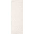 Livabliss Ekta Scandi Modern High Pile Off-White Checkered Runner Rug (80 x 220 cm)