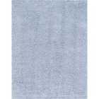 Livabliss Soso Shaggy Solid Color Plush Pile Blue Area Rug (200 x 275 cm)