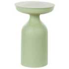 Beliani Side Table TENJO Metal Light Green