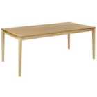 Beliani Dining Table ERMELO Natural Ash Wood 200 cm 100 cm