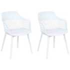 Beliani Set Of 2 Dining Chairs Canton Ii Beige
