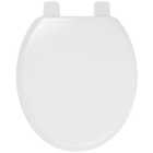 Stick'n'Lock Abberton Moulded Wood Toilet Seat - White