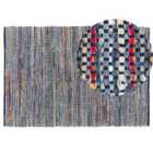 Beliani Rug ALANYA Multicolour 140x200 cm Cotton