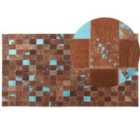 Beliani Rug ALIAGA Brown 80x150 cm Leather