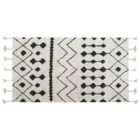 Beliani Rug KHEMISSET Off-White 80x150 cm Cotton