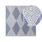 Beliani Rug DATCA Blue 200x200 cm Wool