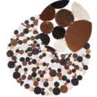 Beliani Rug SORGUN Golden Brown ? 140 cm Leather