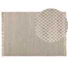 Beliani Rug ZERDALI Beige 140x200 cm Jute
