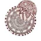 Beliani Rug OLTU Red ? 120 cm Cotton