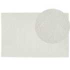 Beliani Rug ELLEK White 160x230 cm Wool