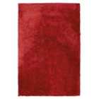 Beliani Shaggy Rug EVREN Red 140x200 cm