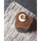 Beliani Rug AHILLI Grey 160x230 cm Leather